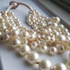 European faux Pearl choker necklace